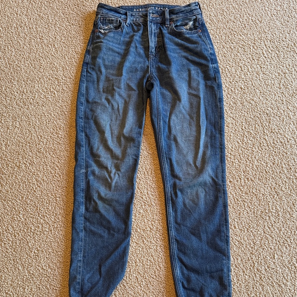 American Eagle Outfitters Dark Blue Straight Leg Jeans